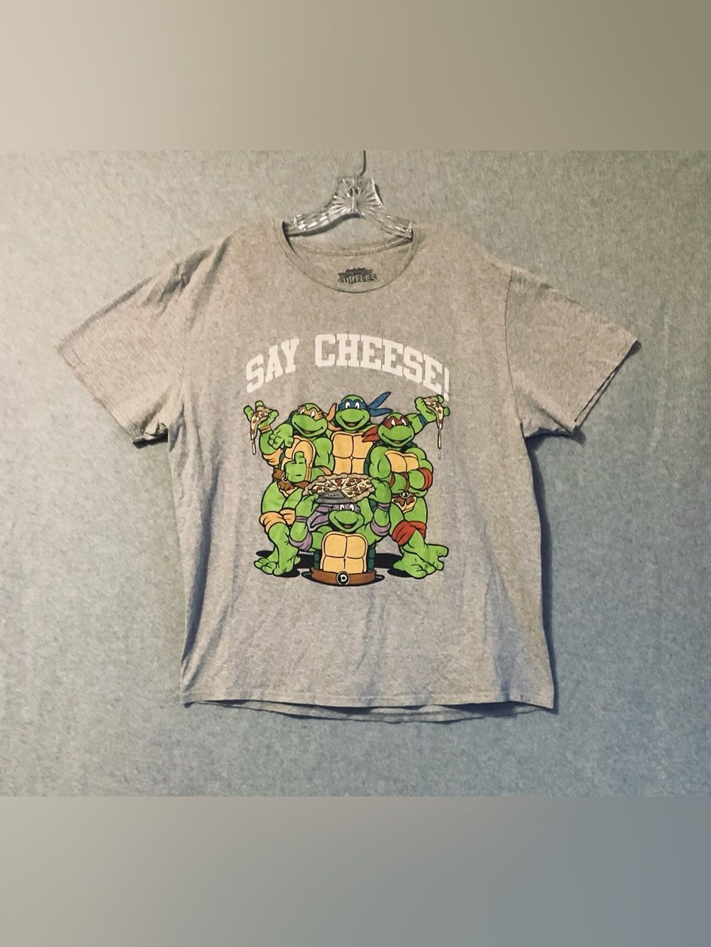 Teenage Mutant Ninja Turtles 'Say Cheese!'  Men's Grey T-Shirt SZ XL